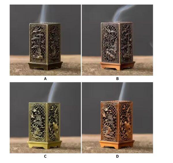 Vertical Incense Burner Zinc Alloy Incense Burner Mini Incense Burner Plum Blossom Bamboo Diffuser Home Fragrance Products - Image 10