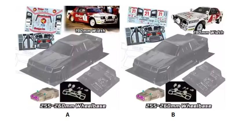 1/10 TA64 Celica RC Body Rally PC Shell 190mm Width 260mm Wheelbase 3D Lampshade No Painted Body RC Hsp Hpi Trax Tamiya LC - Image 6
