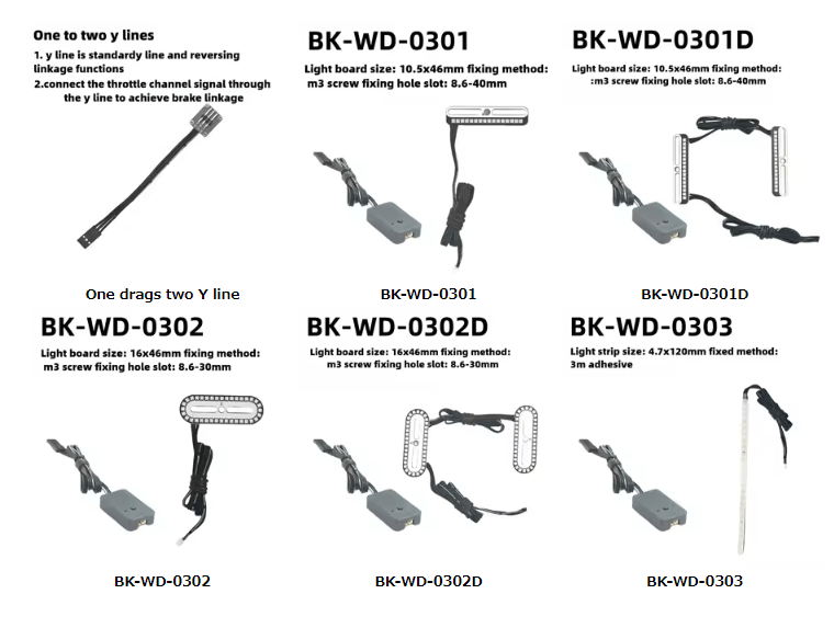 RC Taillight Multi-function Pilot Light Brake Linkage Remote Control Car Universal Modification Upgrade Switchable Mode Tailligh - Image 5