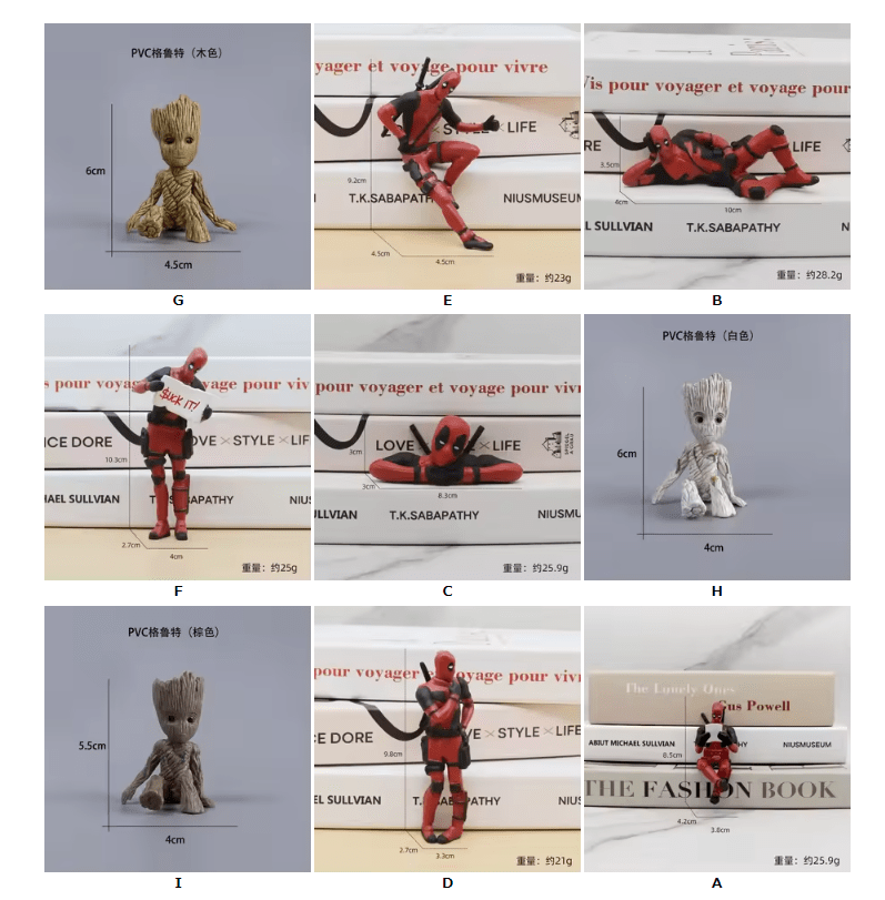 Disney Deadpool 2 Action Figure Sitting /lying Posture Model Anime X-Men Mini Doll Decoration PVC Collection Figurine Toy - Image 5