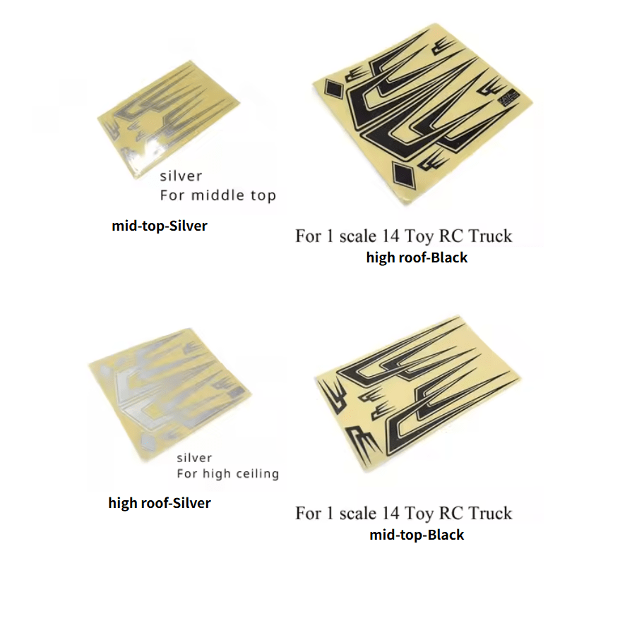 Roof Decorate Shuangyan Sticker for 1/14 Tamiya RC Truck Trailer Tipper Scania R730 R620 R470 Car Diy Parts - Image 5