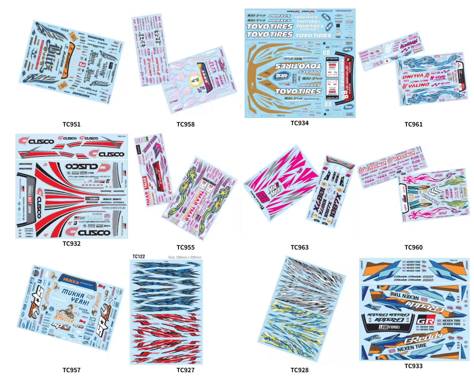 Scale 1:10 Drift Sticker On-Road Car shell diy Decals RC Toys Body Badge - Image 6