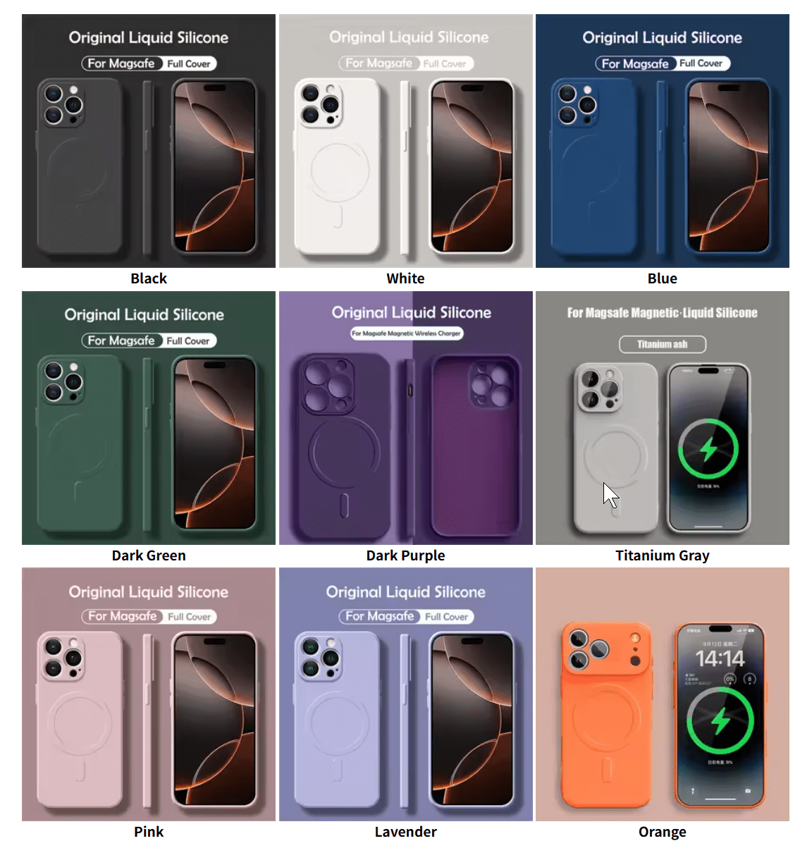 Luxury Liquid Silicone For Magsafe Phone Case For iPhone 17 Air 16 17 Pro Max  Magnetic Wireless Charging Cover - Image 5