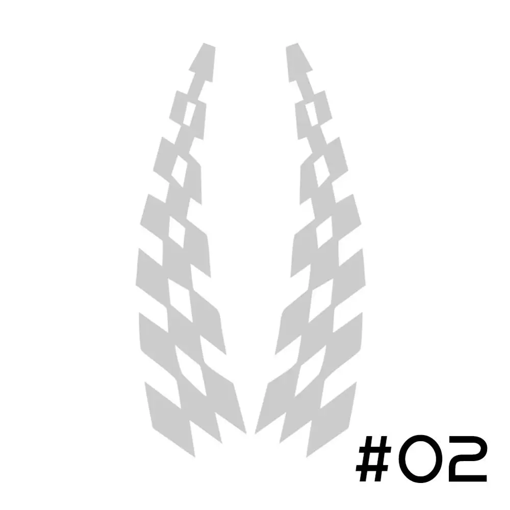 2PCS Universal Racing Stickers Vehicle Car Decals Wheel Eyebrow Checkered Flags Safety Reflector Vinyl Stickers Prevention Decor - Image 8
