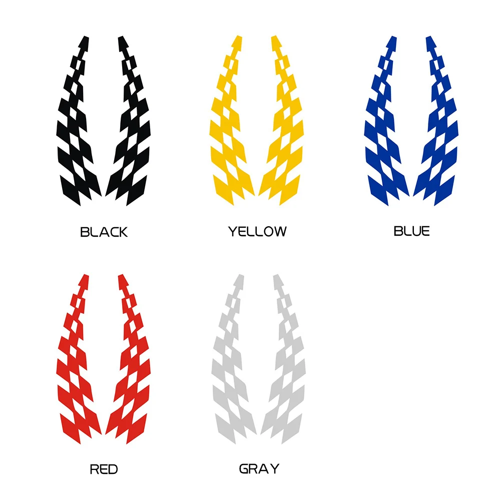 2PCS Universal Racing Stickers Vehicle Car Decals Wheel Eyebrow Checkered Flags Safety Reflector Vinyl Stickers Prevention Decor - Image 5