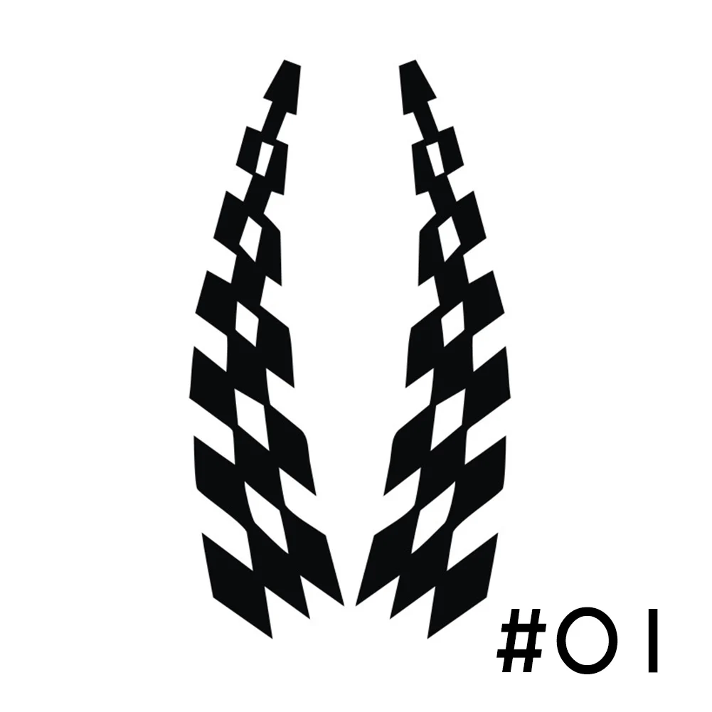 2PCS Universal Racing Stickers Vehicle Car Decals Wheel Eyebrow Checkered Flags Safety Reflector Vinyl Stickers Prevention Decor - Image 7