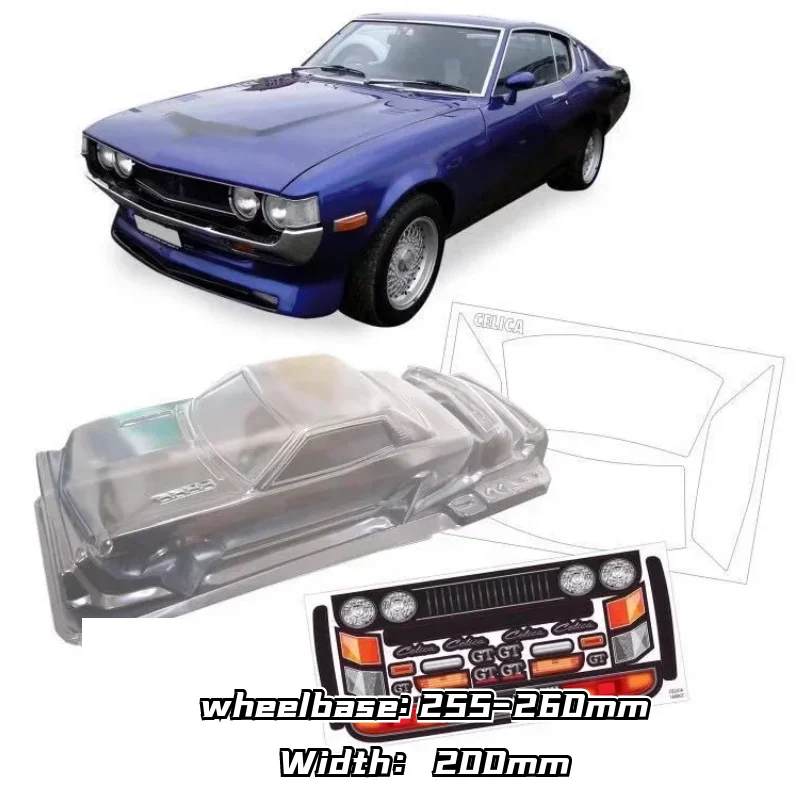 RC 1/10 Drift Body Celica 1600GT PC shell 190mm width 260mm wheelbase Lampshade Transparent shell body for mst yokomo hpi hsp