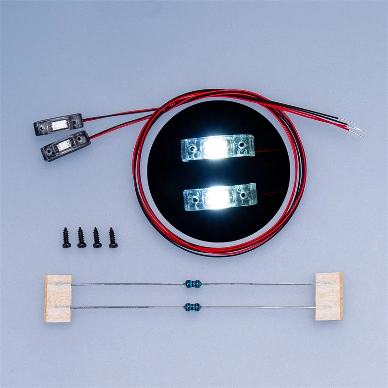 Width Indicator Light Front Face Grille Spotlight Outline Light Trawler Truck CBD-05 For 1/14 Tamiya RC Romote Control Toy Model - Image 9