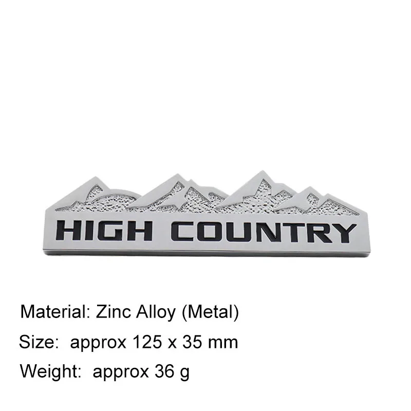 For SUV Off Road HIGH COUNTRY Snow Mountain car Hood Fender trunk Rear Decal Emblem Badge Sticker - Image 9