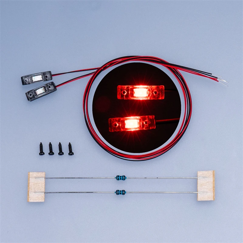 Width Indicator Light Front Face Grille Spotlight Outline Light Trawler Truck CBD-05 For 1/14 Tamiya RC Romote Control Toy Model - Image 6