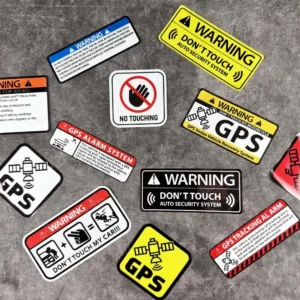 Reflective Motorcycle Sticker GPS Tracking Alarm Decal Decor Body Fuel Tank Racing Laptop Phone Luggage Diary Waterproof Sticker