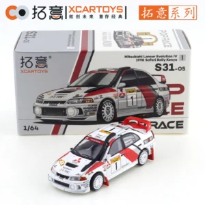 S31-05: XCARTOYS 1/64 POP RACE Mitsubishi Lancer Evolution IV Car Alloy Motor Vehicle Diecast Metal Model Kids Xmas Gift Toys for Boys
