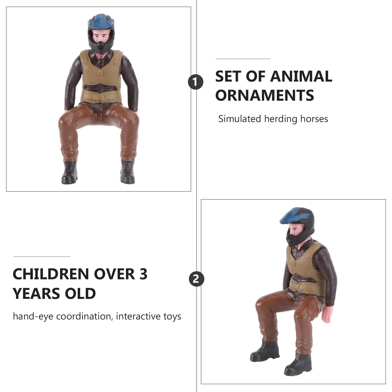 2 Pcs Premium PVC Driver Figure Collectibles Motorcyclist Models Educational Puzzle Toys Desktop Adornments Waterproof - Image 4