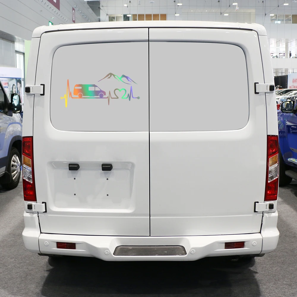 Various Sizes Camper Van Vinyl Decal Car Mountain Style Sticker Waterproof Auto Decoration on Car Body Bumper Rear Window Laptop - Image 3