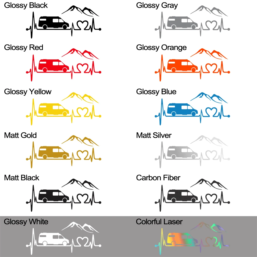 Various Sizes Camper Van Vinyl Decal Car Mountain Style Sticker Waterproof Auto Decoration on Car Body Bumper Rear Window Laptop - Image 6