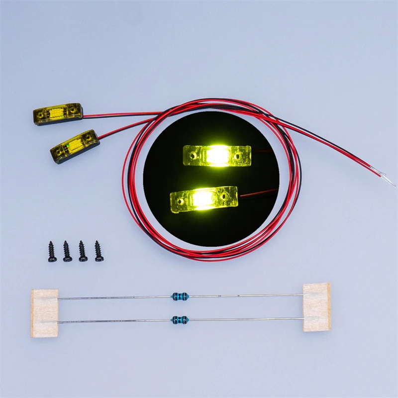 Width Indicator Light Front Face Grille Spotlight Outline Light Trawler Truck CBD-05 For 1/14 Tamiya RC Romote Control Toy Model - Image 8