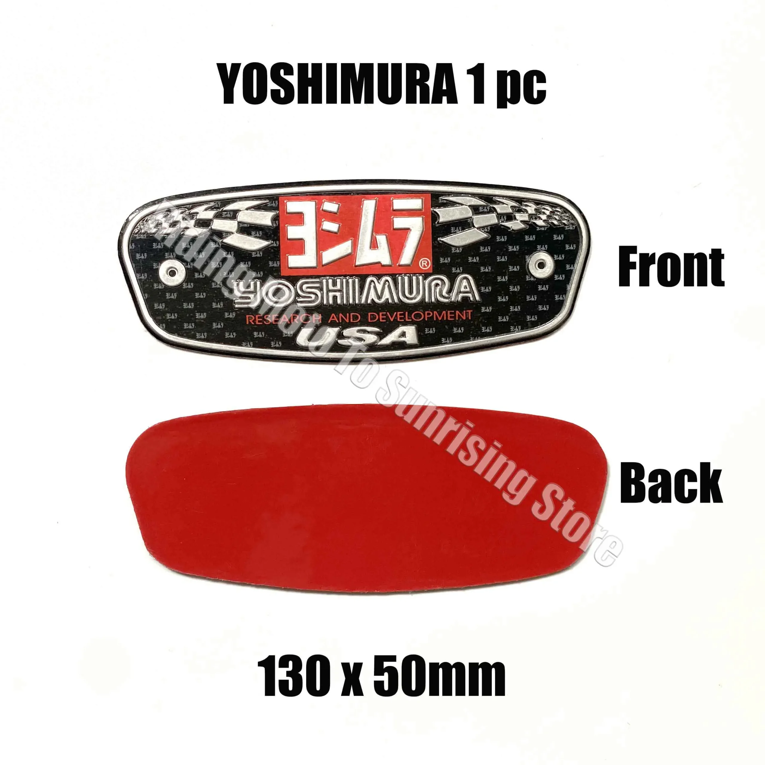 3D Aluminum Alloy Motocycle Yoshimura Exhaust Pipe Logo Sticker High Temperature Resistance Waterproof Moto Exhaust Pipe Decal - Image 8