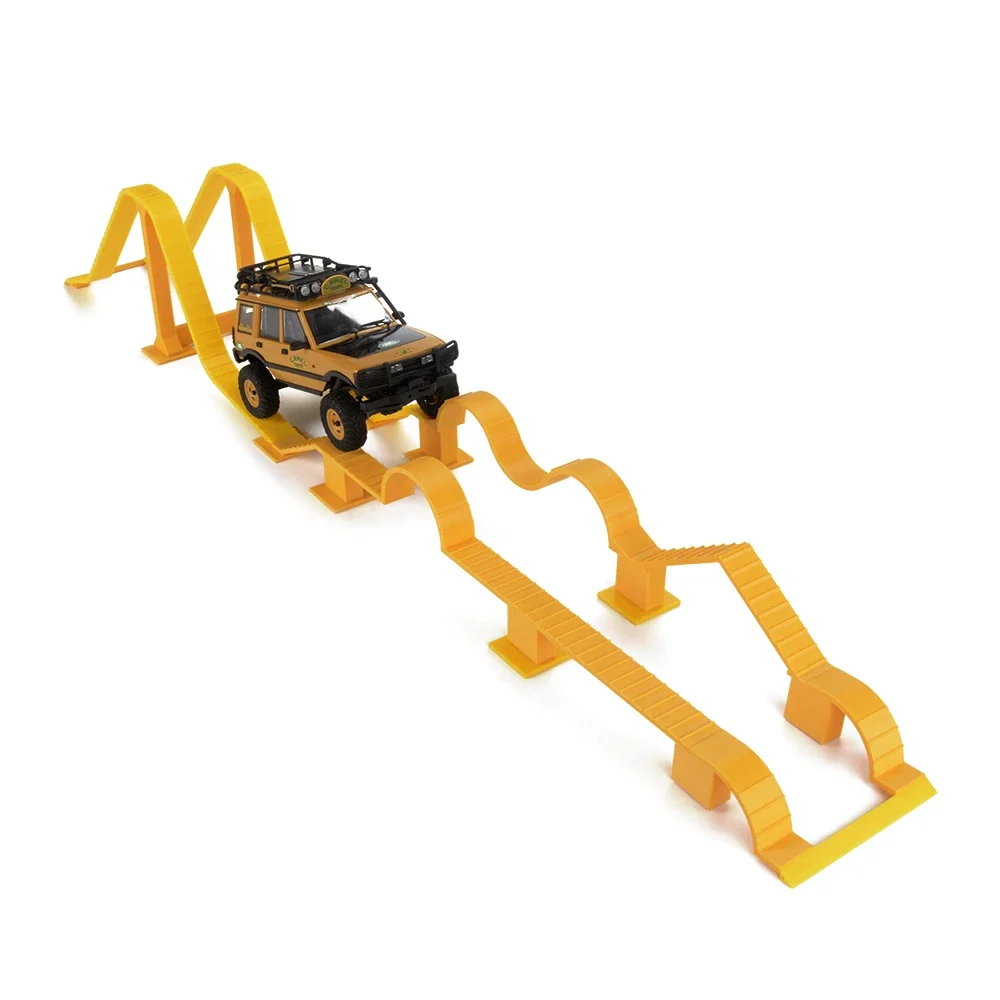 Yellow: PYFORE Simulation Climbing Obstacle Bridge Combination Steep Slope 1/24 1/18 RC Model Vehicle Track Accessories Kit - Image 4