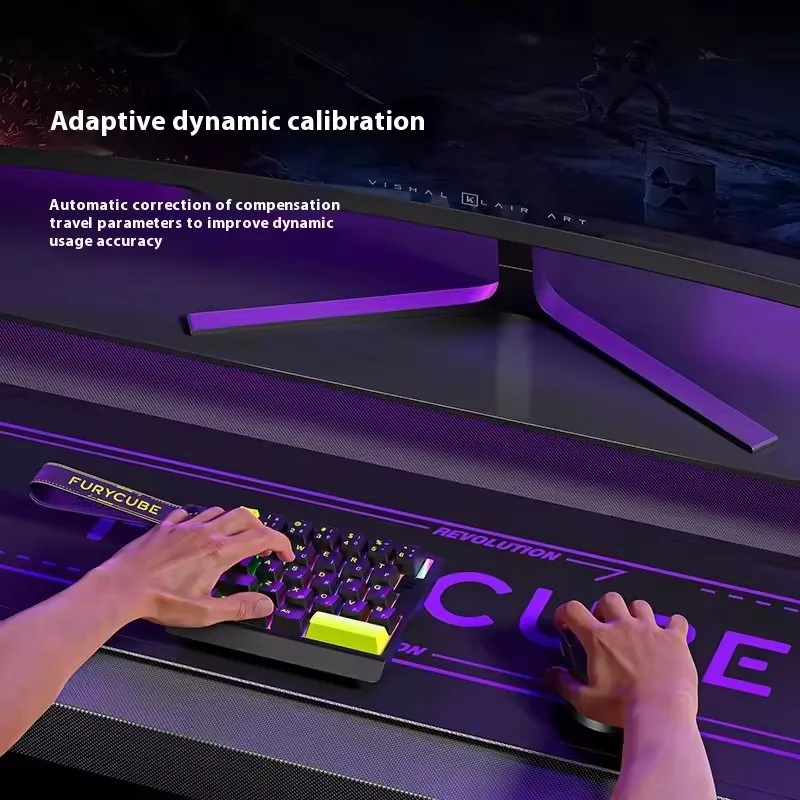 FURYCUBE M30HE Magnetic Switch Mechanical Keyboard Single-handed Wired 0.1ms 0.01mm RT 8K Custom RGB Hot Swap E-sports Gaming - Image 5