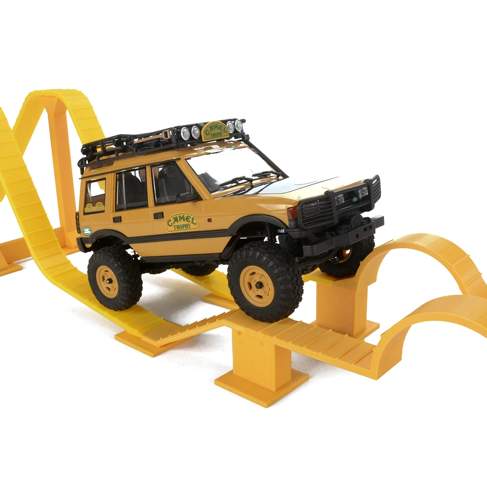 Yellow: PYFORE Simulation Climbing Obstacle Bridge Combination Steep Slope 1/24 1/18 RC Model Vehicle Track Accessories Kit - Image 2
