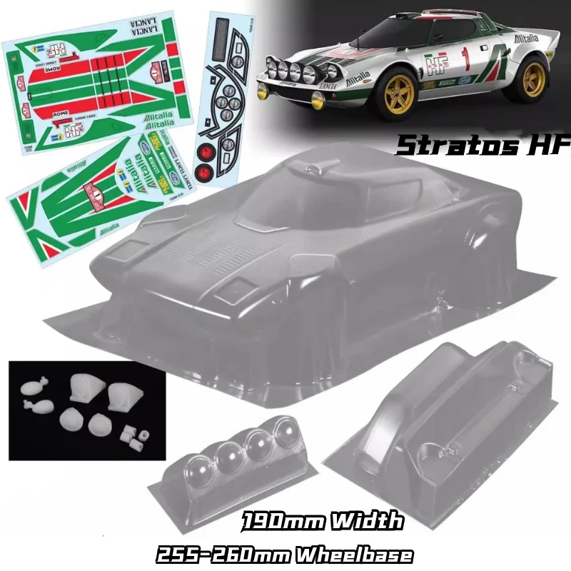 1/10 Stratos HF RC Body Rally PC Shell 190mm Width 260mm Wheelbase 3D Lampshade No Painted Body RC Hsp Hpi Trax Tamiya LC - Image 2