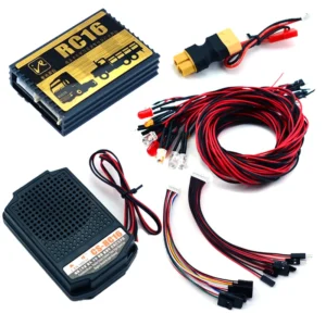 Model Car 2 in 1 Sound and Light Simulation System for 1/10 RC Crawler Car TRX4 1/14 Tamiya Truck Tipper SCANIA 770S VOLVO BENZ