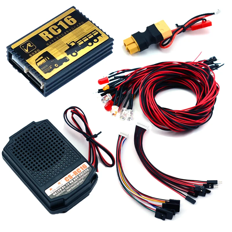 Model Car 2 in 1 Sound and Light Simulation System for 1/10 RC Crawler Car TRX4 1/14 Tamiya Truck Tipper SCANIA 770S VOLVO BENZ