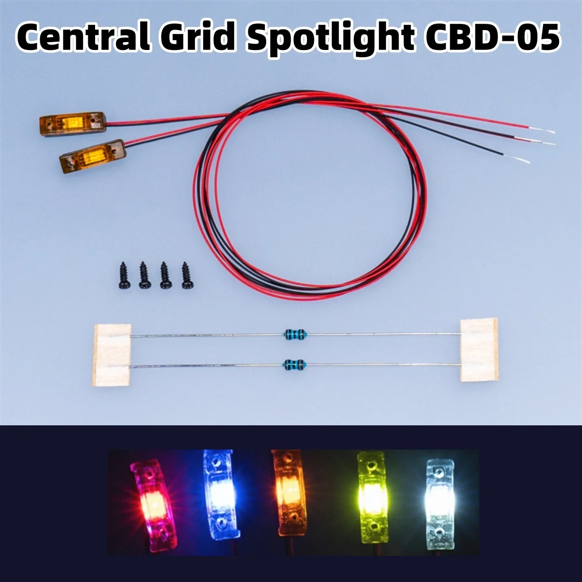 Width Indicator Light Front Face Grille Spotlight Outline Light Trawler Truck CBD-05 For 1/14 Tamiya RC Romote Control Toy Model - Image 2