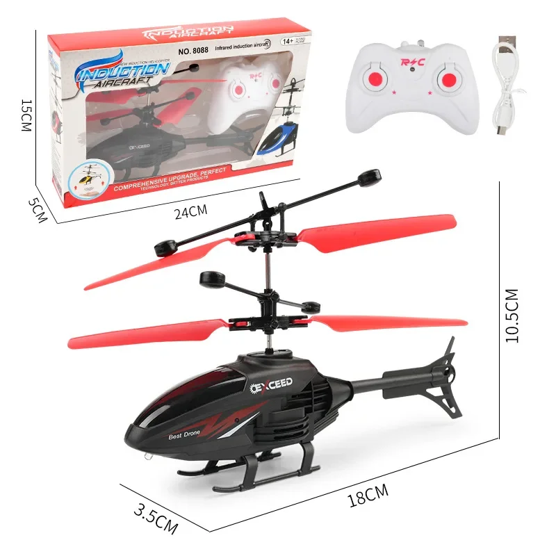 3.5 Pass Remote Control Airplane USB Charging Helicopter with LED Light Wireless RC Aircraft Birthday Toy Children Birthday Gift - Image 8