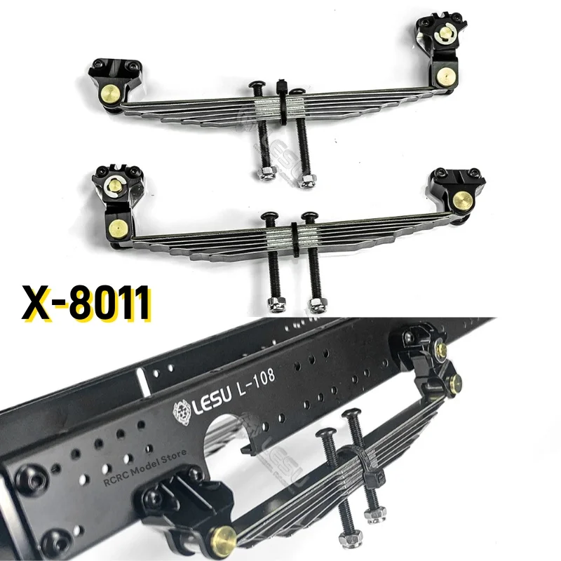X-8011: RC 1/14 Model Truck Power Front Axle Leaf Spring Front Suspension LESU X-8011 For Tamiya 1/14 RC Tractor Truck Parts Accessories