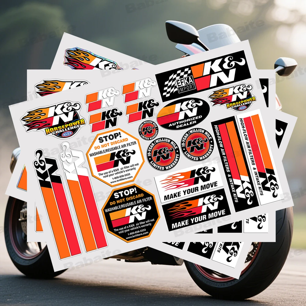 30x40-cm K & N Personality Stickers Moto Sticker Auto Body Bumper Windows Motorcycle Laptop Walls Vinyl Decal Car Tuning Accessories