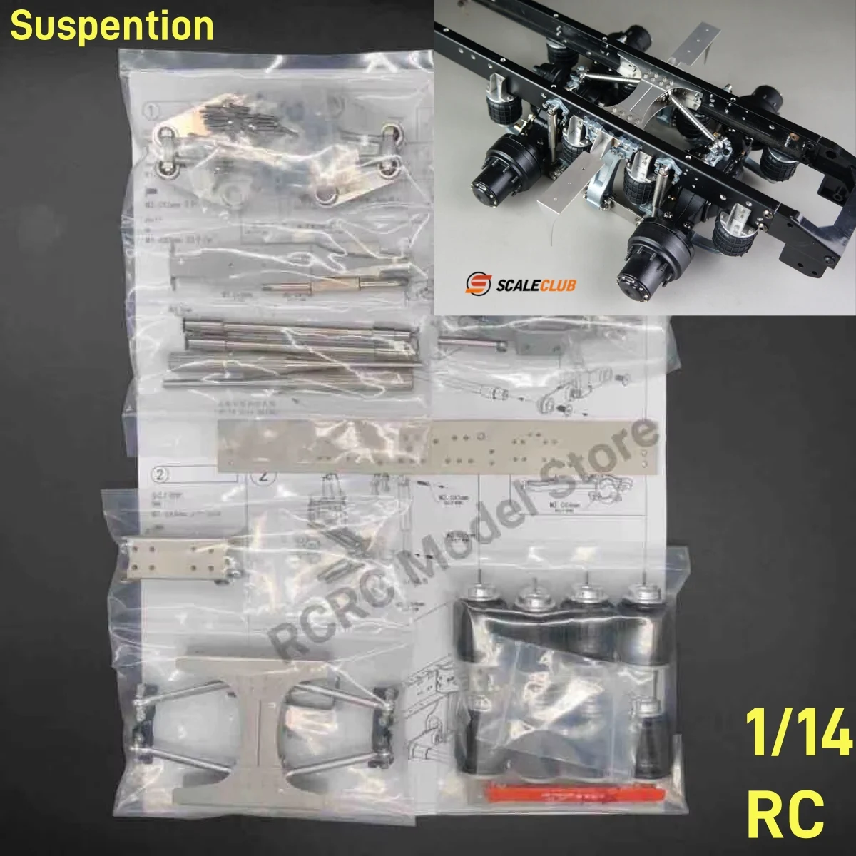 XG8QN-TY-1: 1/14 RC Truck 8 Airbag Suspension System For Tamiya 1/14 RC Tractor Truck Parts Accessories SCALECLUB