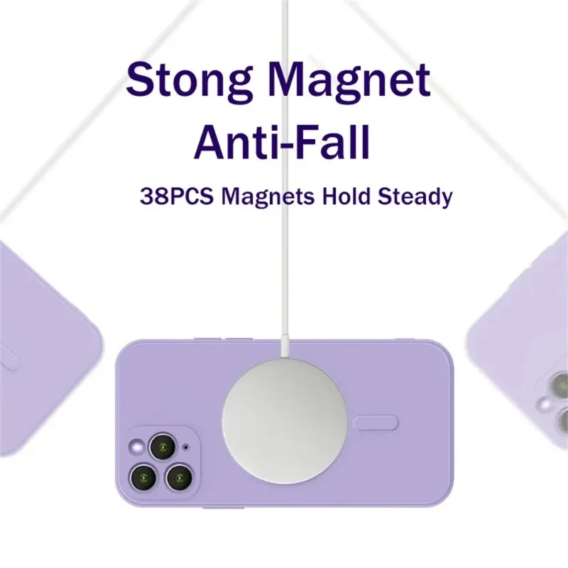 Luxury Liquid Silicone For Magsafe Phone Case For iPhone 17 Air 16 17 Pro Max  Magnetic Wireless Charging Cover - Image 3