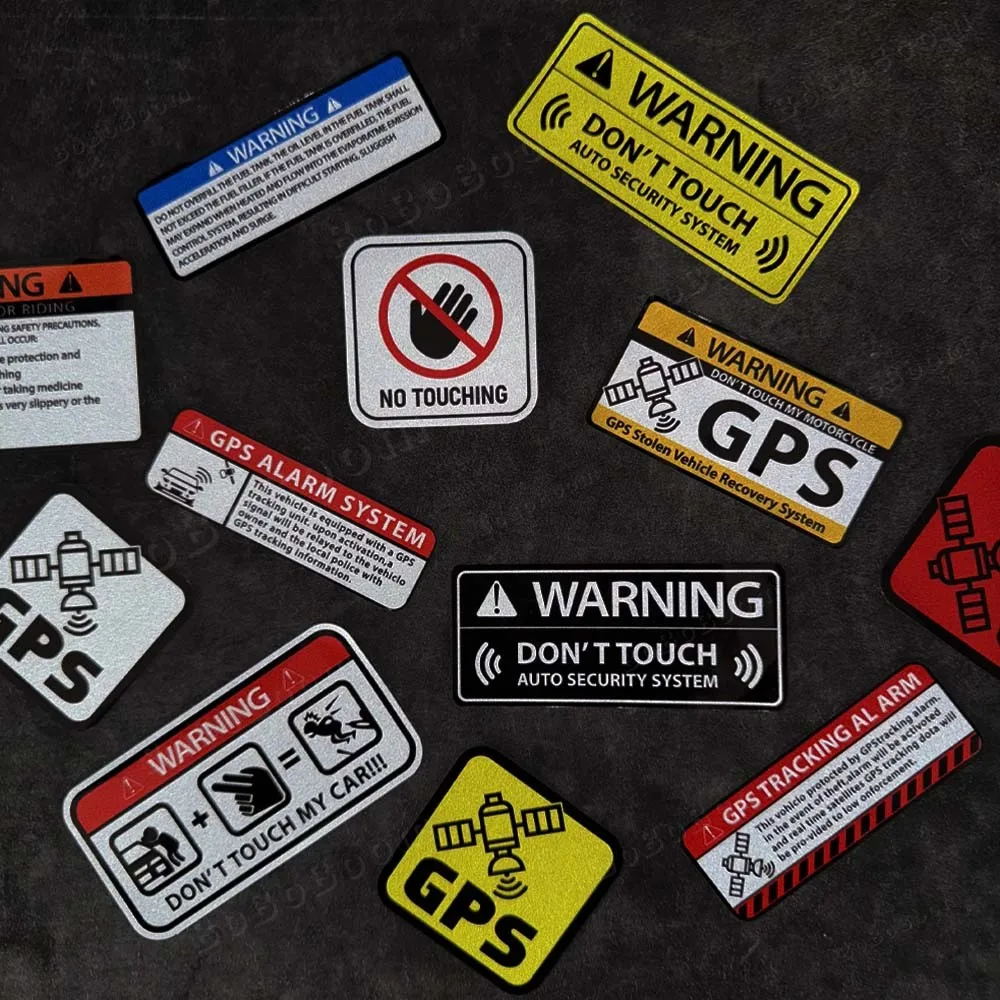 Reflective Motorcycle Sticker GPS Tracking Alarm Decal Decor Body Fuel Tank Racing Laptop Phone Luggage Diary Waterproof Sticker - Image 4