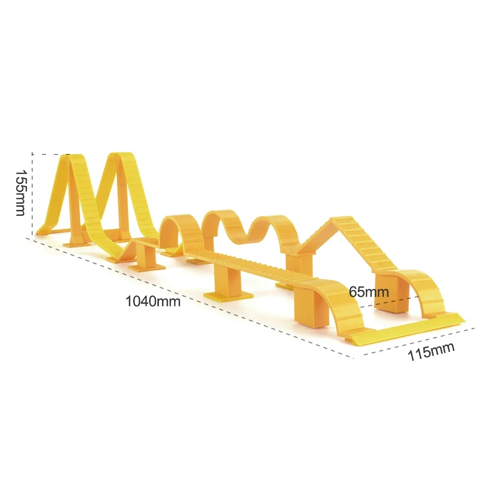 Yellow: PYFORE Simulation Climbing Obstacle Bridge Combination Steep Slope 1/24 1/18 RC Model Vehicle Track Accessories Kit - Image 6