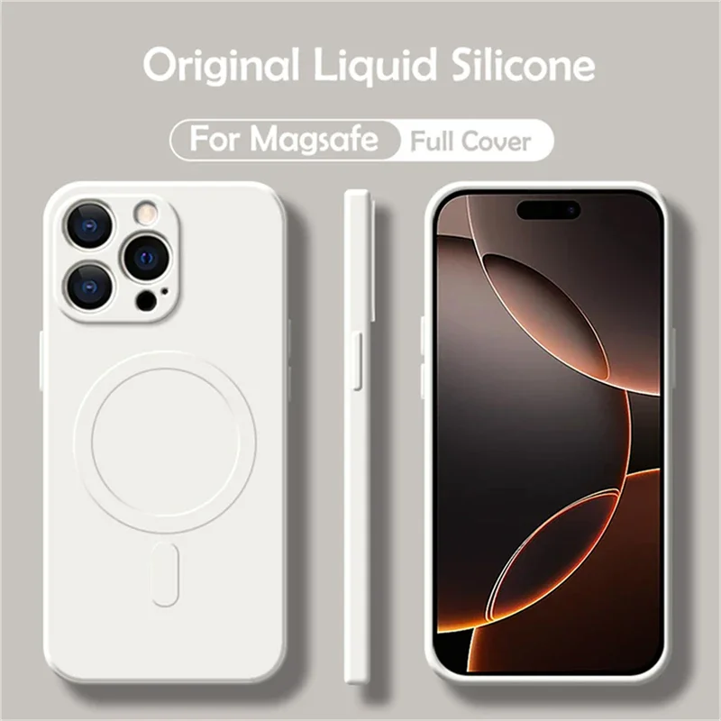 Luxury Liquid Silicone For Magsafe Phone Case For iPhone 17 Air 16 17 Pro Max  Magnetic Wireless Charging Cover - Image 9