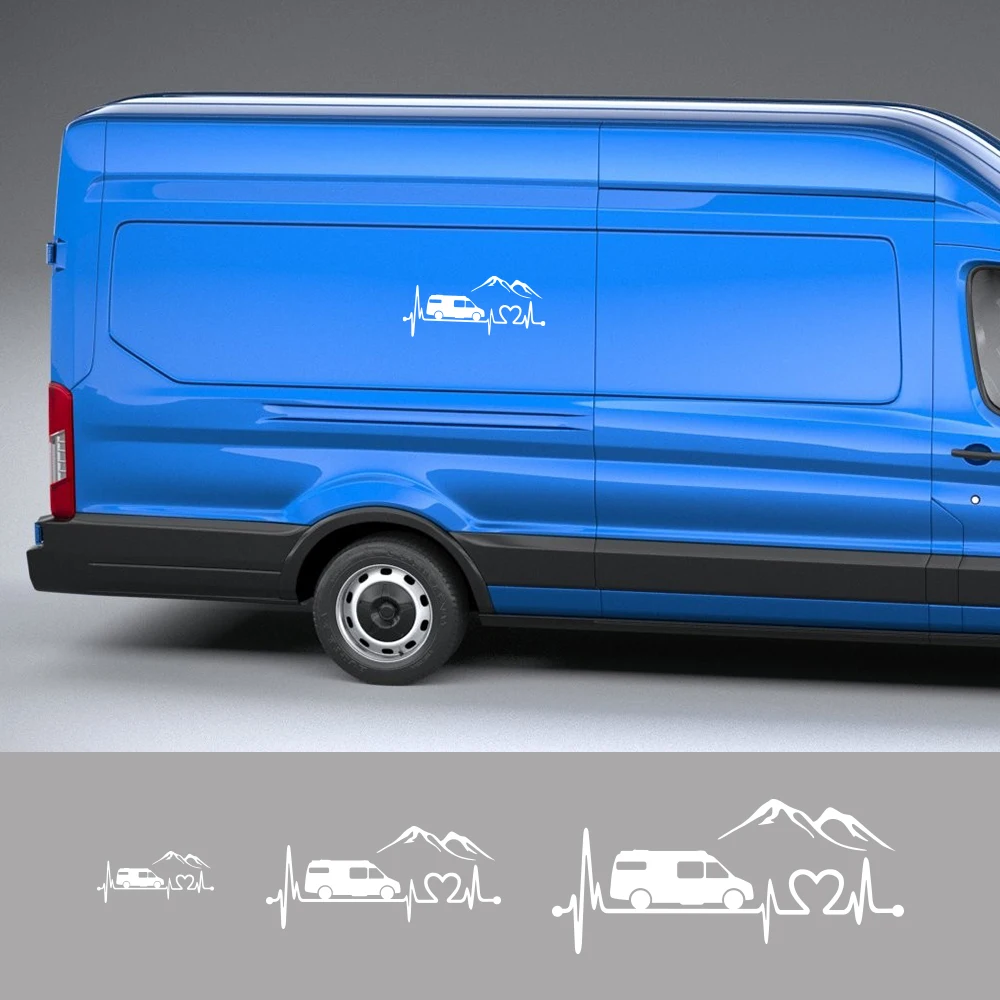 Various Sizes Camper Van Vinyl Decal Car Mountain Style Sticker Waterproof Auto Decoration on Car Body Bumper Rear Window Laptop - Image 2