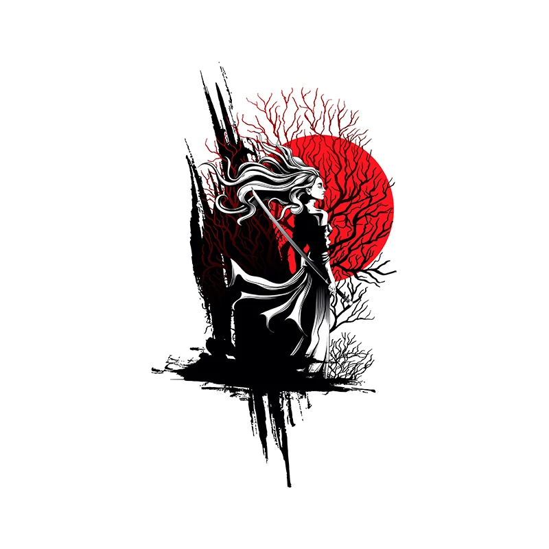 13cm For Samurai Warrior Car Accessories Sticker Scratch-Proof Sunscreen Decor Camper Windows Graffiti Decal - Image 4