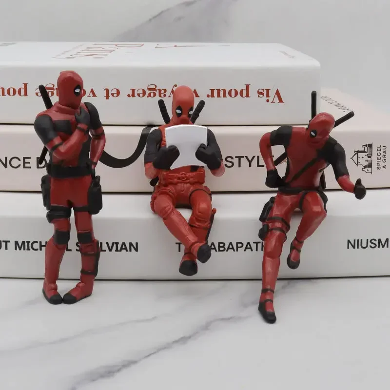 Disney Deadpool 2 Action Figure Sitting /lying Posture Model Anime X-Men Mini Doll Decoration PVC Collection Figurine Toy - Image 2