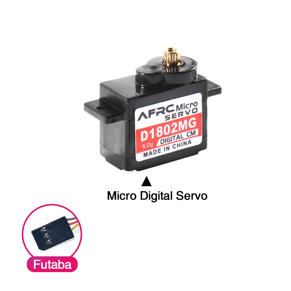 AFRC D1802MG Micro Digital Servo 5g Metal Gear 0.070 Fast Coreless Motor for 1/28 RC Car Airplanes Parts and Accessories DIY - Image 9