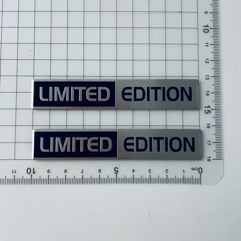 3D Metal Aluminium Silver Black Logo LIMITED EDITION Emblem Car Fender Badge Trunk Decal LIMITED EDITION Stikcer Accessories - Image 6