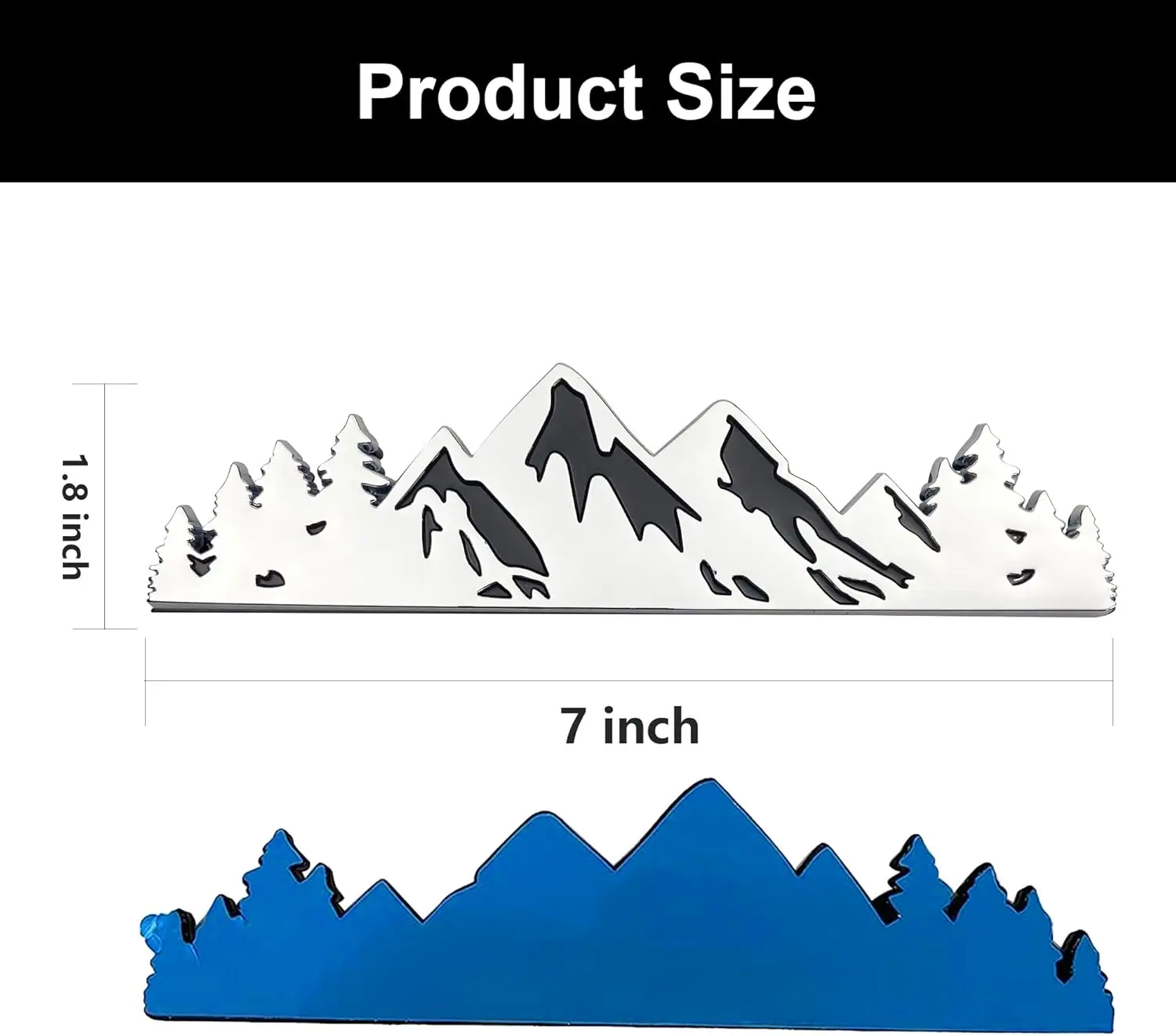 7 Inch Snow Mountain Tree Emblem Trunk Tailgate Mountains Graphic Badge fits for Car Truck Racing SUV Pickup RV - Image 3