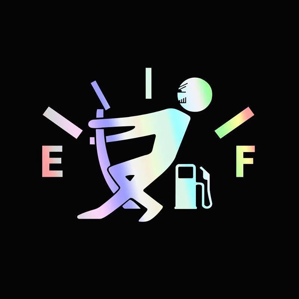 Funny Car Stickers Pull Fuel Tank Pointer Reflective Vinyl Sticker High Gas Decal Fuel Gage Empty Stickers Decal Auto Exterior - Image 3