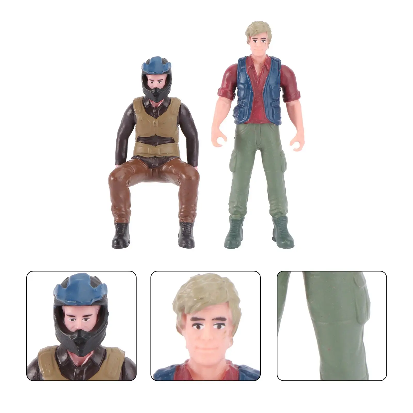 2 Pcs Premium PVC Driver Figure Collectibles Motorcyclist Models Educational Puzzle Toys Desktop Adornments Waterproof - Image 6