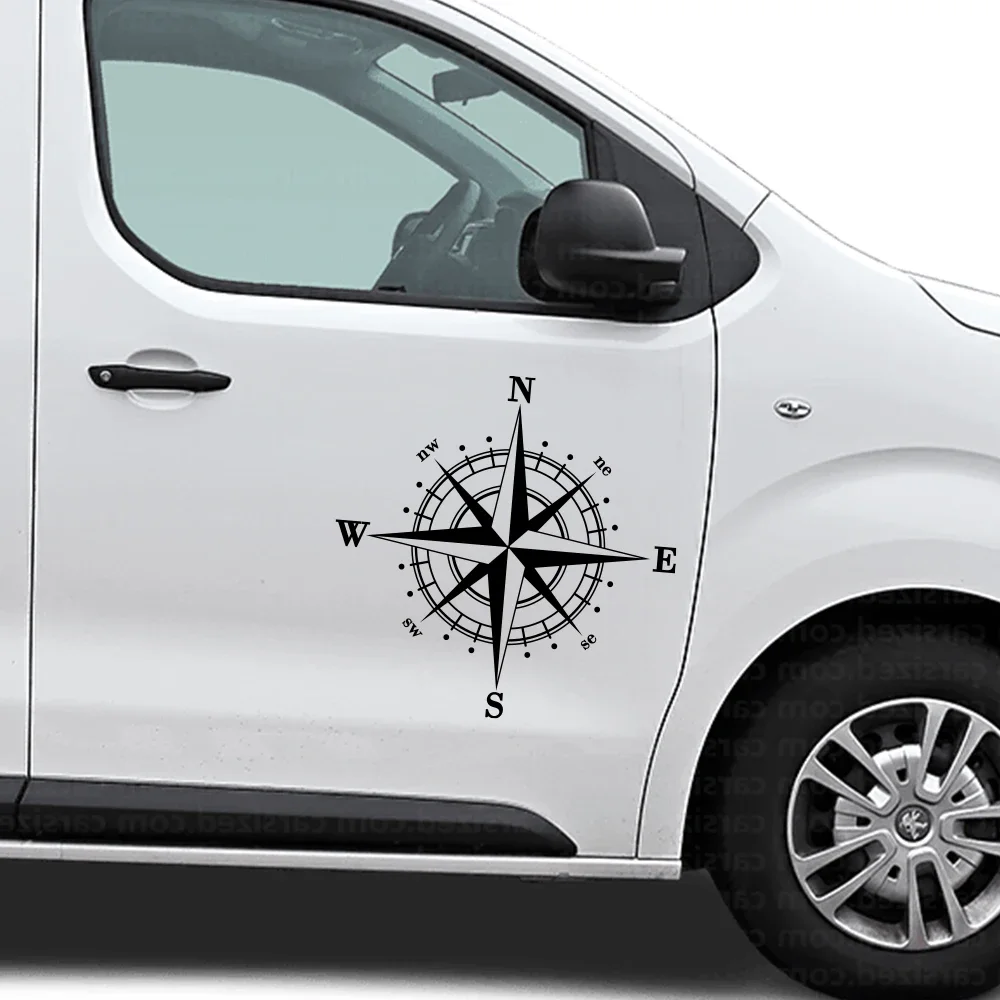 Creative Compass Styling Decor Stickers for Car Camper Van Bus Caravan Motorhome SUV Pickup Cargo Caravan Vinyl Camping Decals - Image 2