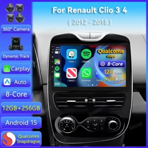 Android 15 2G-32G-CAM Carplay Auto WIFI+4G For Renault Clio 3 4 2012 2013 2015 - 2018 Car Radio GPS Stereo Multimedia Player 2din Wireless