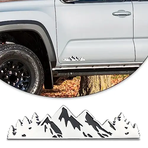 7 Inch Snow Mountain Tree Emblem Trunk Tailgate Mountains Graphic Badge fits for Car Truck Racing SUV Pickup RV - Image 9