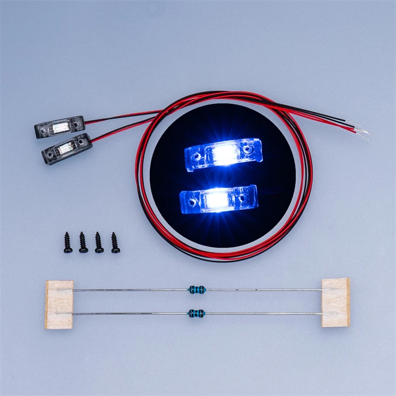 Width Indicator Light Front Face Grille Spotlight Outline Light Trawler Truck CBD-05 For 1/14 Tamiya RC Romote Control Toy Model - Image 10