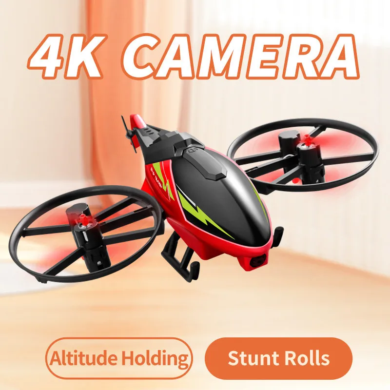 color red 4DRC Mini M3 4.5CH RC Helicopter 2.4G 3D Aerobatics Altitude Hold Helicopter with Camera Remote Control drone Toys with Blue/Red - Image 2