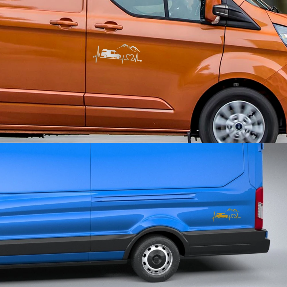 Various Sizes Camper Van Vinyl Decal Car Mountain Style Sticker Waterproof Auto Decoration on Car Body Bumper Rear Window Laptop - Image 4